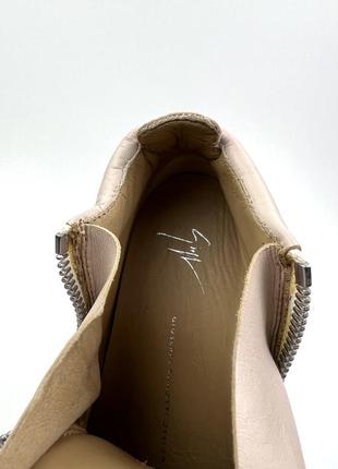 Оригинальные кожаные ботинки giuseppe zanotti7 фото