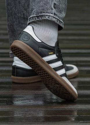 Кроссовки adidas samba black white10 фото