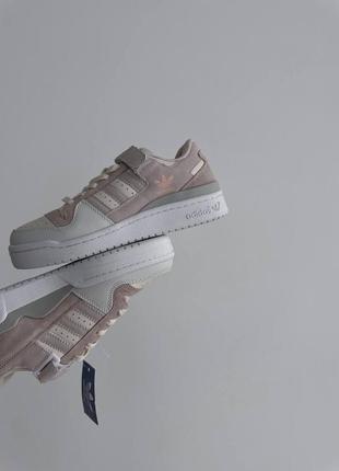 Женские кроссовки adidas forum low “light pink/white”2 фото