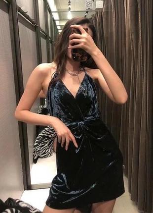 Оксамитова сукня zara3 фото