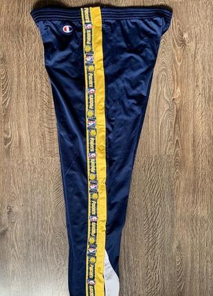 Распродажа champion ® indiana pacers vintage nba track pants оригинал спортивные штаны1 фото