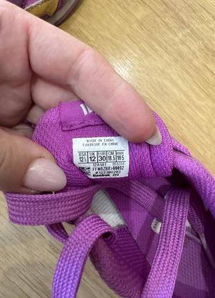Кроссовки измельчений reebok 30 фиолетовые девочка спорт4 фото