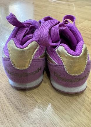 Кроссовки измельчений reebok 30 фиолетовые девочка спорт3 фото