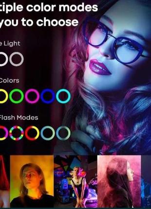 Лампа кольорова rgb ring phone light3 фото