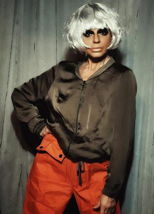 Куртка вітровка amy vermont на блискавці атласна