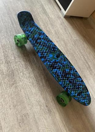 Скейтборд/скейт пенни борд (penny board со светящимися колесами