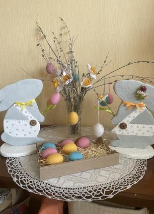 Пасхальный кролик - праздничный декор handmade