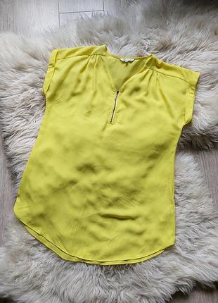 💙💛💜 шикарная желтая шифоновая блузка