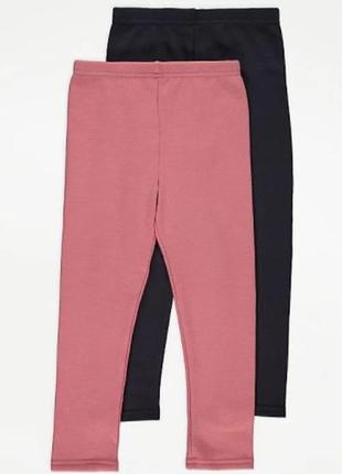 Набір легінсів для дівчинки (2 шт.) теплі лосіни на плюше