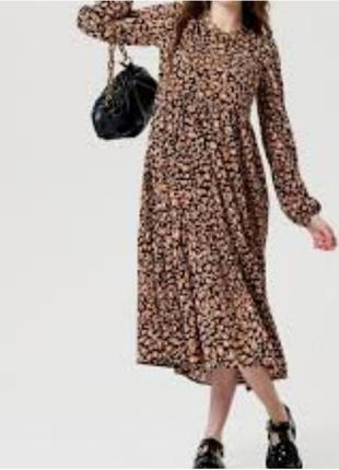 Класне стильне леопардове плаття довге c&a віскоза