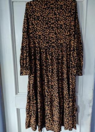 Класне стильне леопардове плаття довге c&a віскоза3 фото
