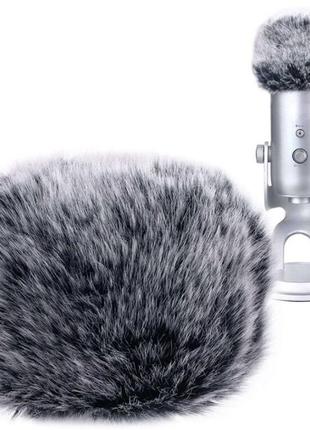 Меховая ветрозащита фильтр для студийного микрофона fifine k669 k670b k680 k678 k690 t669 pro1 короткий ворс