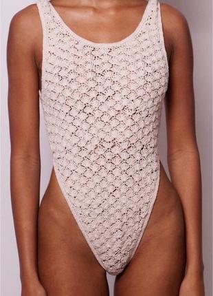 Новий боді бодік zara мереживо мережевний зара