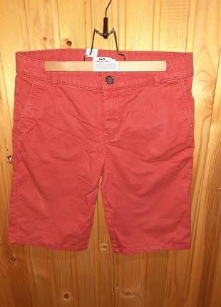 Яркие красные шорты cyrillus (париж), 100% хлопок, размер xs/s (на рост 164)