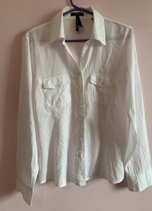 Белая летняя рубашка zero р.36-382 фото