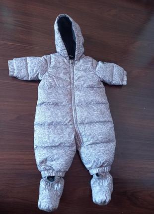 Серый комбинезон 0-6 месяцев.
