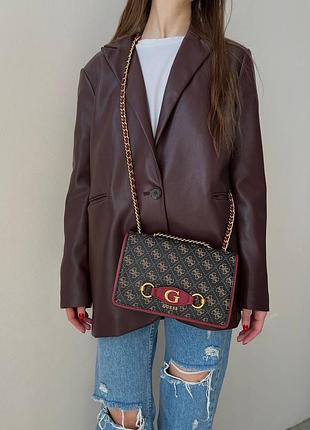Сумка guess izzy коричнева 9