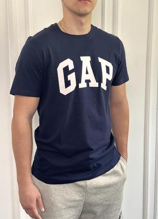 Мужская футболка &lt;unk&gt; майка gap tapestry navy (тонкая)2 фото