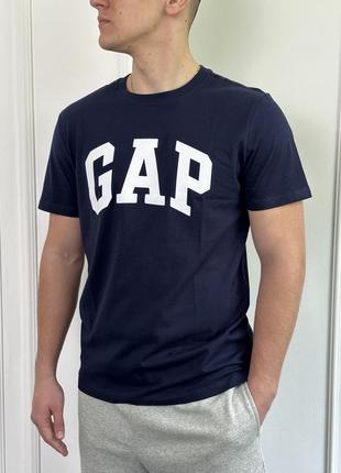 Мужская футболка &lt;unk&gt; майка gap tapestry navy (тонкая)4 фото