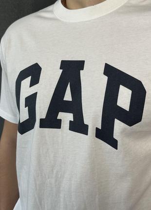 Мужская футболка &lt;unk&gt; майка gap white (тонкая)5 фото