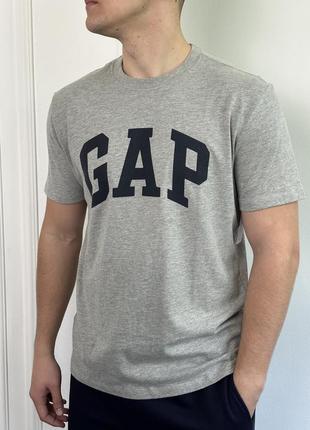 Мужская футболка <unk> майка gap heather grey (тонкая)
