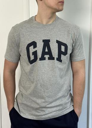 Мужская футболка &lt;unk&gt; майка gap heather grey (тонкая)2 фото