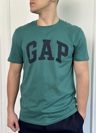 Мужская футболка &lt;unk&gt; майка gap jade stone green (тонкая)3 фото