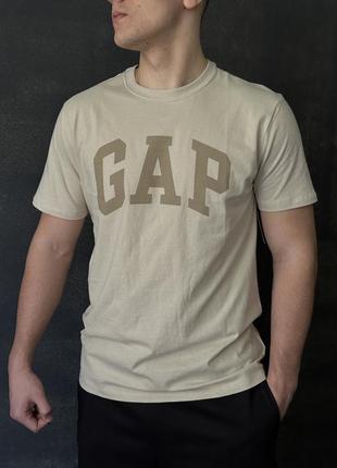 Мужская футболка &lt;unk&gt; майка gap bedrock beige (тонкая)