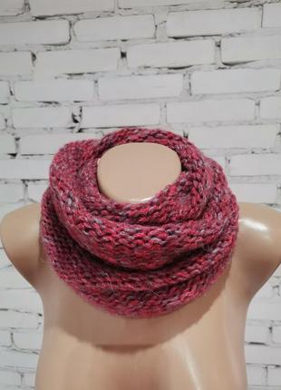 Шерстяной шарф хомут. модный шарфик1 фото