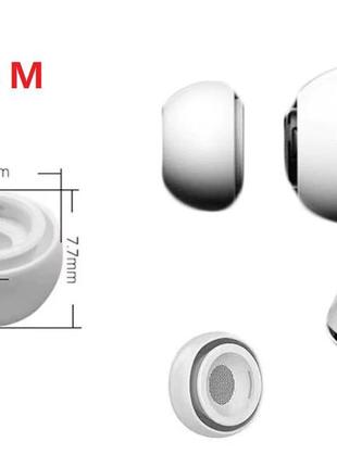 Силиконовые противоскользящие амбушюры apple airpods pro mwp22 tws pro 2nd generation mqd83 размер m средние