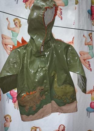 Дождевик с карманами - динозавриками