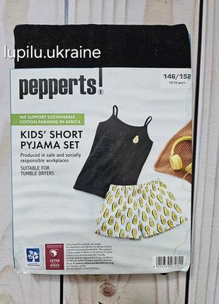 Pepperts піжама на дівчинку 146/152 пижама на девочку набор майка шорти шорты летняя2 фото
