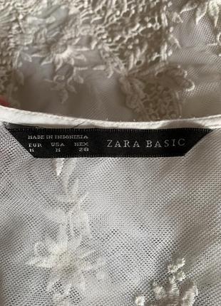 Сукня плаття білого кольору zara basic розмір xs s6 фото