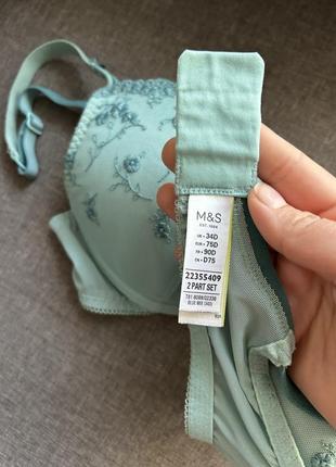 Бюстгальтер m&amp;s з вишивкою 34d2 фото