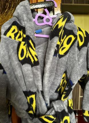 Дитячий халат бетмен, теплий халат на хлопчика