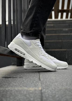 Классические air max 90 с сеточкой в белом цвете🤍3 фото