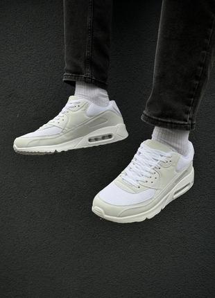 Класичні air max 90 із сіточкою в білому кольорі🤍4 фото