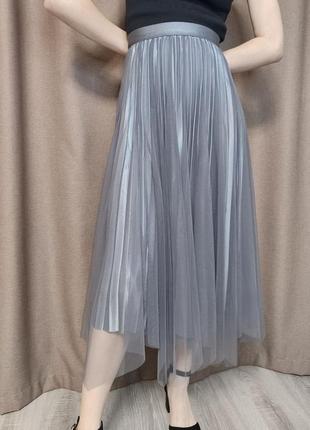 Красивая фатиновая юбка плиссе5 фото