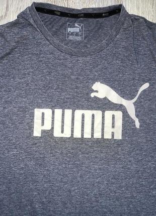 Футболка мужская puma ess heather tee серого цвета6 фото