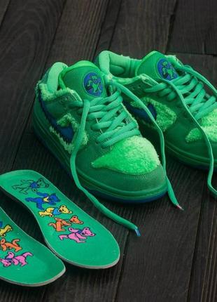 Кроссовки nike sb dunk low grateful dead bears green9 фото