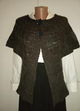 Кардиган жилет великої в'язки графітовий колір 46,48 р