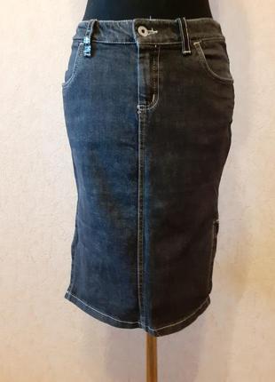 Черная джинсовая юбка motivi, размер м