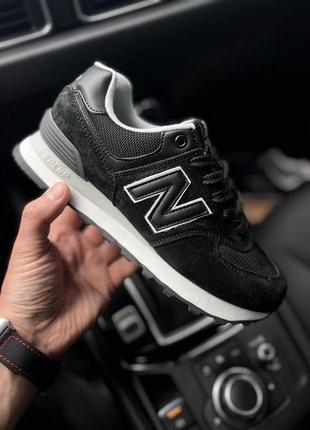 Кросівки жіночі new balance 574 black & white