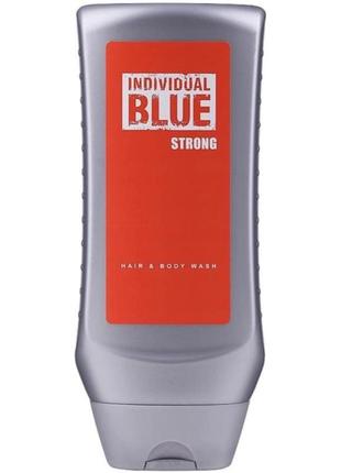 Шампунь - гель для душа для мужчин " individual blue. strong "avon 250 ml.