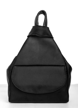Новий стильний класний жіночий чорний рюкзак міський / портфель / сумку молодіжний3 фото