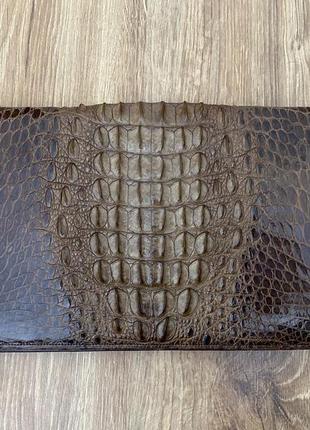 Вінтажний клатч з шкіри крокодила ручної роботи