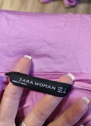 Брючний літній костюм сатиновий віскоза zara штани палаццо5 фото