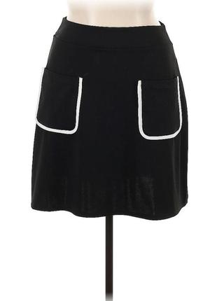Zara knit черная юбка с карманами