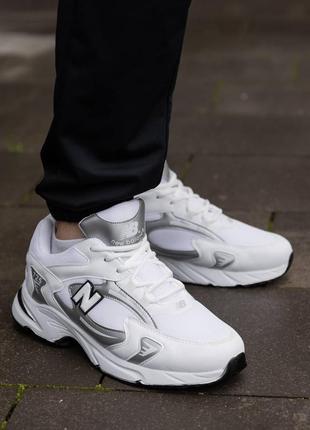 New balance 725 white silver кроссовки мужские