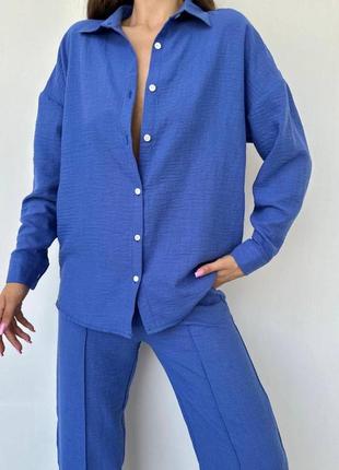 560 грн🌸жіночий костюм легкий биючний брюки сорочка